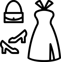 Date Night Outfit Sketch Style Svg Vector, Free Vectors File